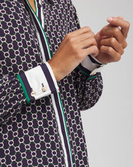 Passport Blue Faux Silk Twill Shirt