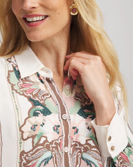 Ecru Silky Classic-Fit Shirt