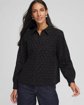 Black Heart Eyelet Shirt