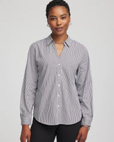 Black Poplin Stripe Shirt