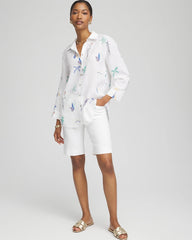 Optic White No Iron™ Island Linen Shirt