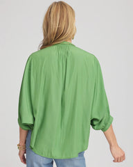 Salted Lime Braided Batwing Blouse