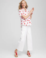 Red Glow Starfish Short Sleeve Swing Shirt