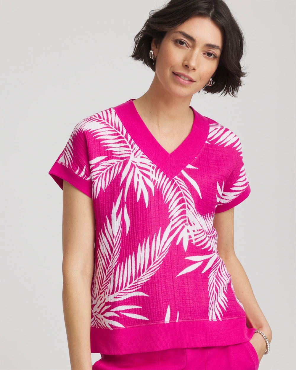 Crushed Berries Zenergy® Tropical Gauze Top