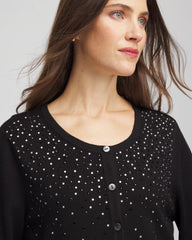 Black Ombré Rhinestone Cardigan