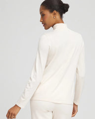 English Cream Ella Embellished Mockneck Sweater