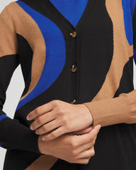Black Ella Colorblock Cardigan Sweater