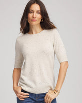 Light Gray Crewneck Cashmere Pullover Sweater