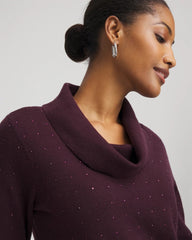 Night Bloom Zenergy® Luxe Diamante Cowlneck Tunic