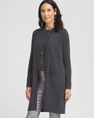 Dark Gray Cashmere Duster Cardigan
