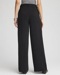 Black Crepe Pleated Relaxed Pants