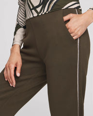 Primordial Forest Zenergy® Caviar Bead Scuba Ankle Pants