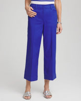 Rich Cobalt Lightweight Relaxed Straight Cropped Pants