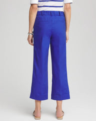 Rich Cobalt Lightweight Relaxed Straight Cropped Pants