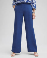 Naval Indigo Linen Trouser Flare Pants