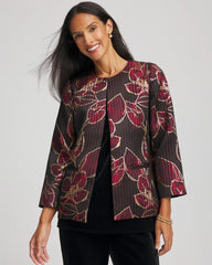 Red Travelers™ Collection Jacquard Foiled Floral Jacket