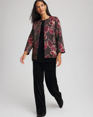 Red Travelers™ Collection Jacquard Foiled Floral Jacket