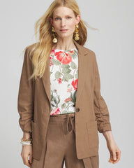 Teakwood Linen Stretch Blazer