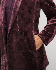Night Bloom Crushed Velvet Blazer