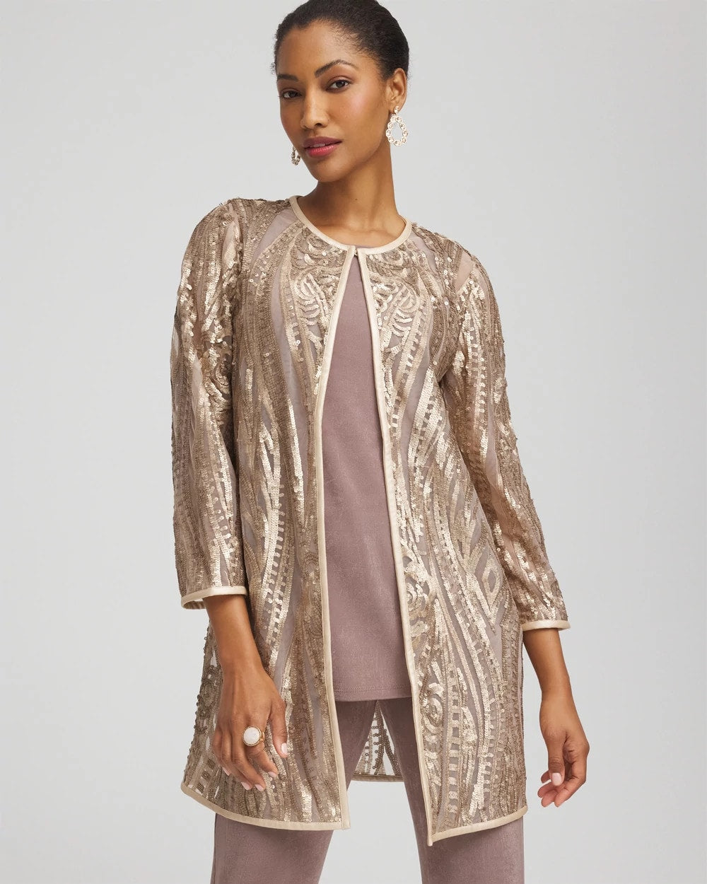 Champagne Travelers™ Collection Champagne Sequins Jacket