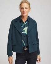 Teal Shadow Plush Knit Blazer