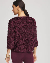 Blackened Burgundy Travelers™ Collection Textured Rosette Jacket