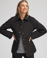 Black Quilted Barn Jacket