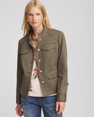 Nettle Leaf Peplum Field Jacket