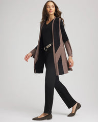 Deep Taupe Travelers™ Collection Colorblock Cardigan