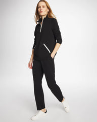 Black Zenergy® Soft Contrast Half Zip Pullover