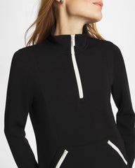 Black Zenergy® Soft Contrast Half Zip Pullover