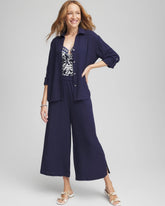 Passport Blue Chico's Beach Swimsuit Cover-Up Set