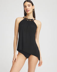 Black Magicsuit® Square Cut Beverly Swimdress