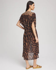 Black/Brown Miraclesuit® Raya De Safari Kimono Cover-Up