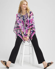 Purple Clover Travelers™ Paisley Chiffon Layered Top