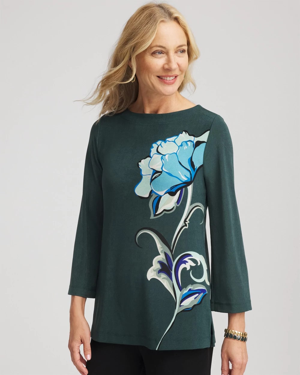 Darkest Spruce Travelers™ Artisanal Boatneck Tunic