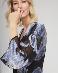Canyon Blue Travelers™ Collection Paisley Burnout Jacket