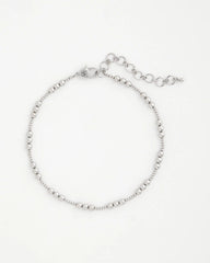 Silver Silvertone Beaded Necklace