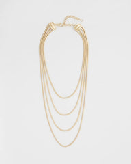 Gold Multi-Layer Snake Chain Necklace