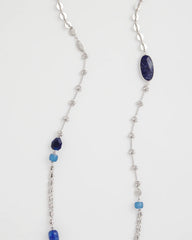 Blue Blue Accent Long Single Strand Necklace
