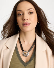 Mixed Metals Mixed Metal Pendant Necklace