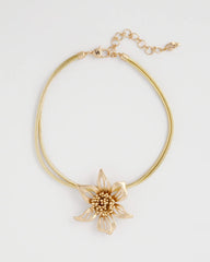 Gold Gold Flower Pendant Necklace