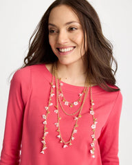Pink Pink Multi-Layer Necklace