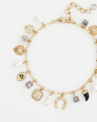 Gold Lucky Charm Short Necklace