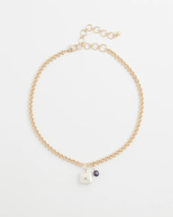 Gold Freshwater Pearl Pendant Necklace