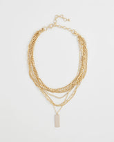 Gold Convertible Gold Pave Pendant Necklace