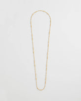 Gold Goldtone Long Beaded Necklace