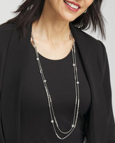 Silver Hexie Multi-Strand Necklace