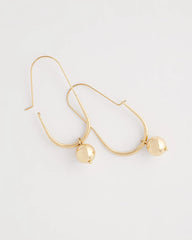 Gold Gold Bead Threader Earrings