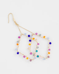 Multi Diamond Shaped Linear Earrings